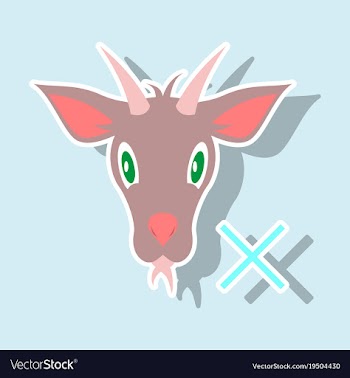 Goat animal farm icon vector image