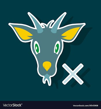 Goat animal farm icon vector image