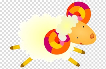Goat Cartoon Drawing Illustration, Hand-painted cartoon color cute goat transparent background PNG clipart