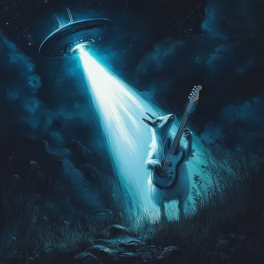 Goat Guitarist Abducted by UFO Goat Guitarist Abducted by UFO