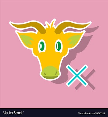 Goat head livestock animal grazing sticker vector image