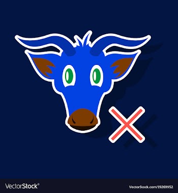 Goat head livestock animal grazing sticker vector image