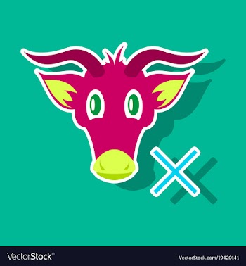 Goat head livestock animal grazing sticker vector image