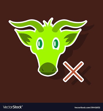 Goat head livestock animal grazing sticker vector image