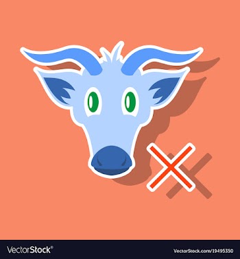Goat head livestock animal grazing sticker vector image