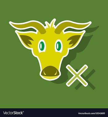 Goat head livestock animal grazing sticker vector image