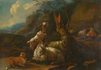 Goat herd with a goatherd | Free Photo - rawpixel