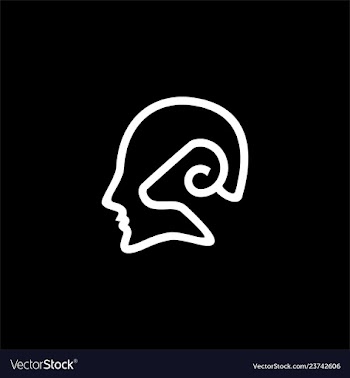 Goat man outline icon logo vector image