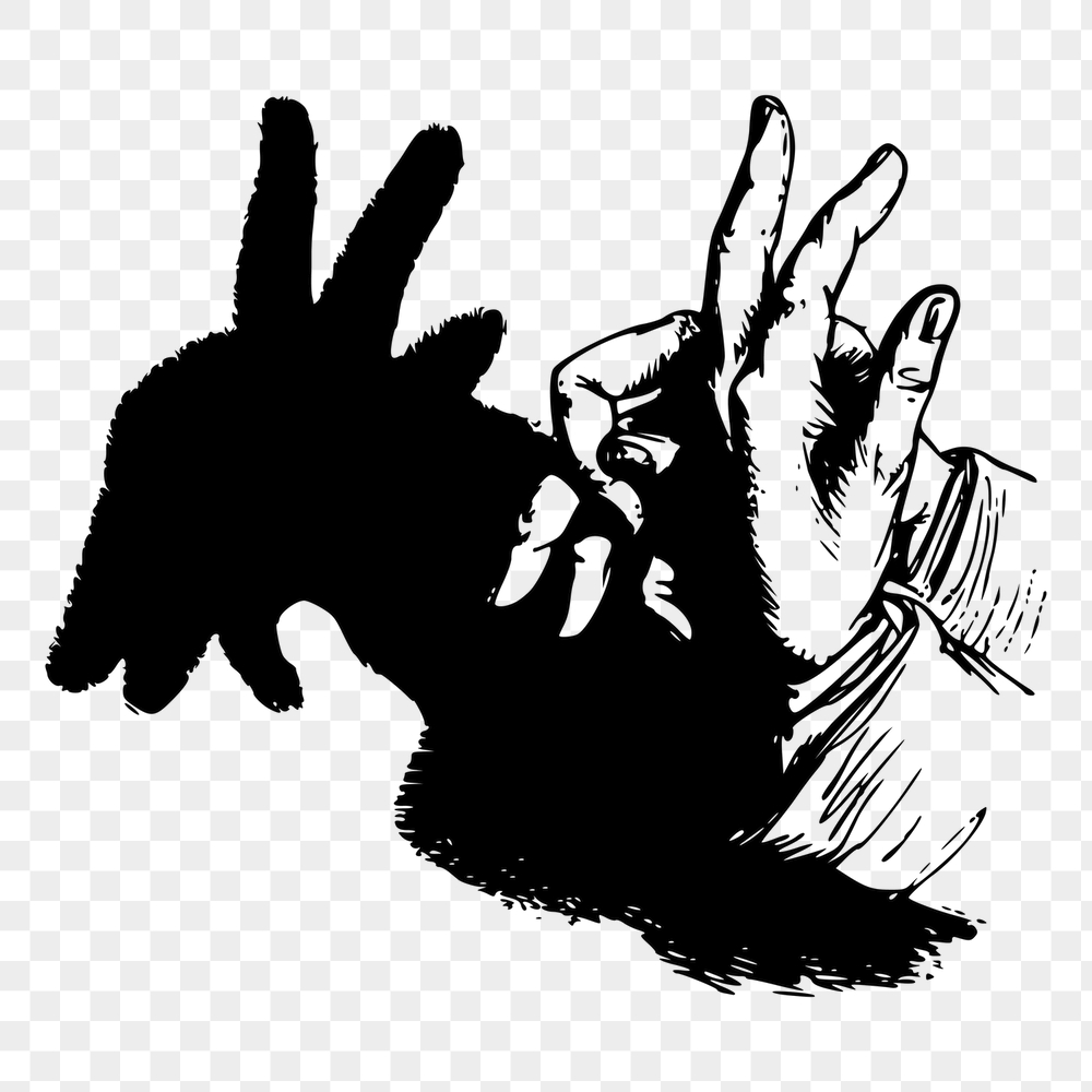 Goat png shadow puppet sticker | Free PNG - rawpixel