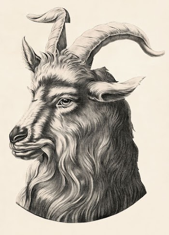 Goat's head representing bock beer | Free Photo Illustration - rawpixel