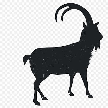 Goat Silhouette Black and white - Animal Silhouettes 