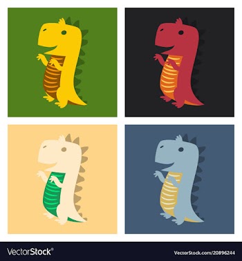 Godzilla scary toothy monster aggressive dinosaur vector image