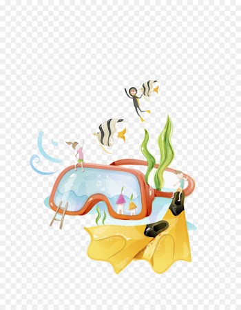 Goggles Cartoon Glasses Clip art - Diving Goggles 