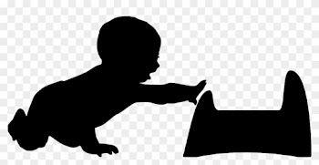 Going Potty Before Bed Time - Baby Silhouette Clip Art