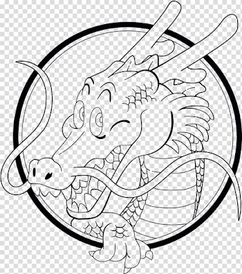 Goku Shenron Dragon Ball Drawing Line art, paper-cut dragon transparent background PNG clipart