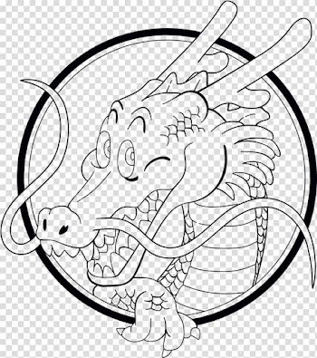 Goku Shenron Dragon Ball FighterZ Master Roshi Line art, dragon line art transparent background PNG clipart