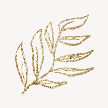 Gold aesthetic  leaf, glittery | Free Photo - rawpixel