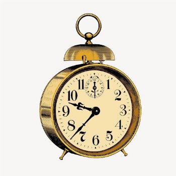 Gold alarm clock collage element, | Free Vector Illustration - rawpixel