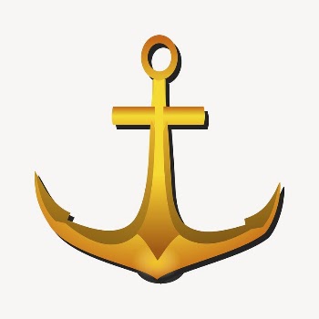 Gold anchor sticker, object illustration | Free PSD - rawpixel