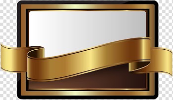 Gold-and-black frame, Banner , Label with Banner Template transparent background PNG clipart