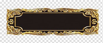 Gold and black painting frame illustration, Software Template Lion dance , Chinese wind title bar plaque transparent background PNG clipart