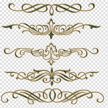 Gold and green scroll frames, Gemstone , vintage border transparent background PNG clipart