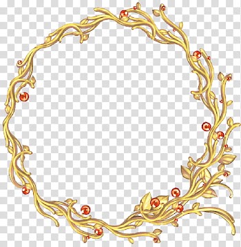 Gold and red circular frame transparent background PNG clipart