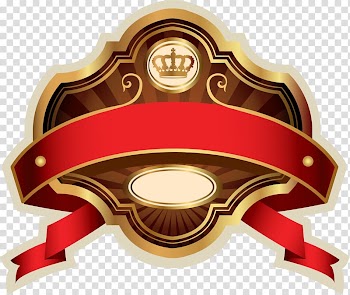 Gold and red ribbon art, Logo Euclidean , Golden ribbon label transparent background PNG clipart