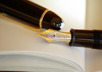Gold and Silver Nib Black Holder Pen