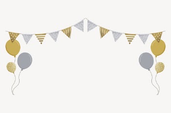 Gold and silver party decoration | Free PSD - rawpixel