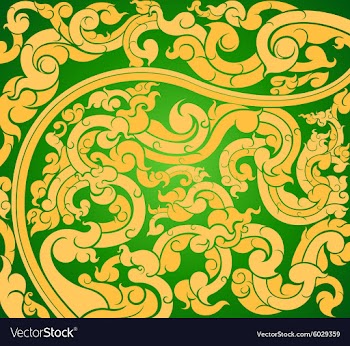 Gold art pattern vector image