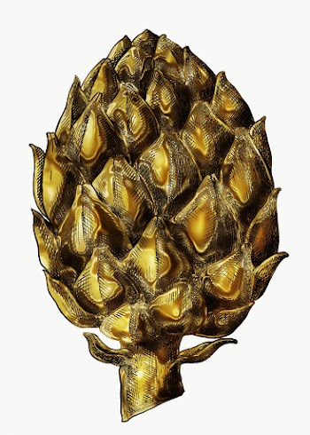Gold artichoke sticker  design element | Free  transparent png - 2366532