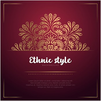 Gold background with mandala Free Vector