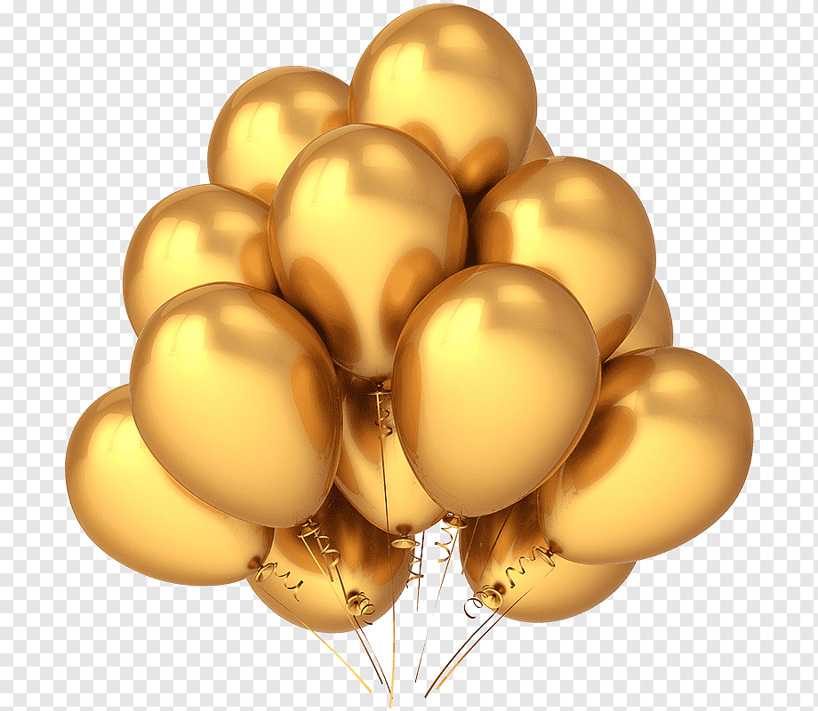 gold balloons illustration, Balloon Gold graphy illustration, Gold balloon, gold Coin, color, gold Label png