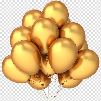 Gold balloons illustration, Balloon Gold illustration , Gold balloon transparent background PNG clipart