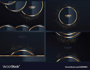 gold banner abstract background board for text