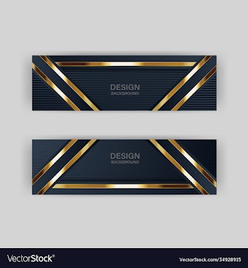 gold banner design with minimalist modern style