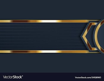gold banner design with minimalist modern style
