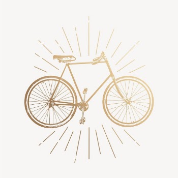 Gold bicycle clipart, vintage vehicle | Free Vector Illustration - rawpixel
