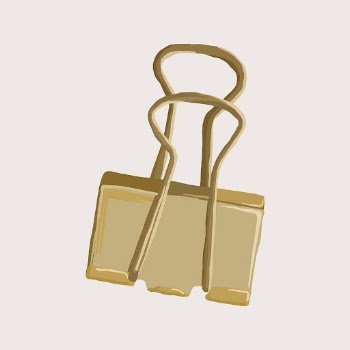 Gold binder clip sticker, office | Free PSD Illustration - rawpixel