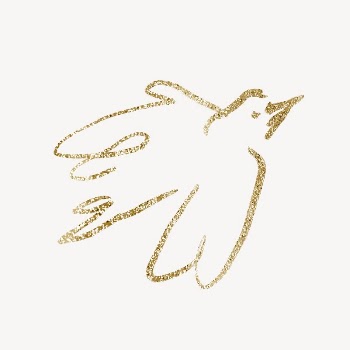 Gold bird  gold glitter | Free Photo - rawpixel