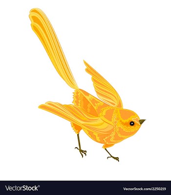 Gold-bird vector image