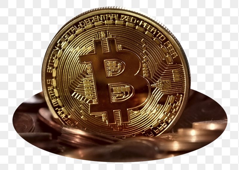 Gold bitcoin png badge sticker, | Free PNG - rawpixel