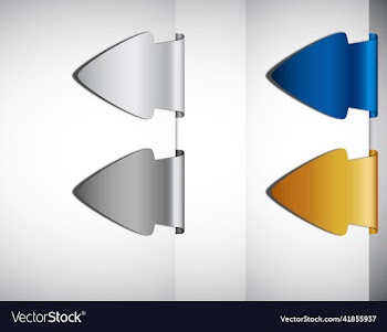 gold blue silver arrow sticker