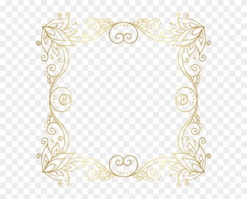 Gold Border Frame Png Clip Art Image - Curly Borders Gold Png