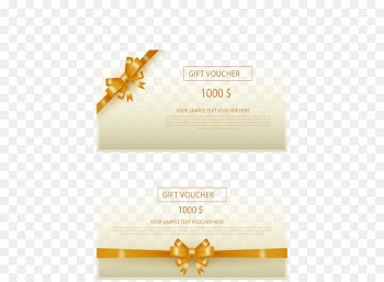 Gold bow decoration gift vouchers 