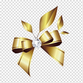 Gold bow illustration, Diamond Jewellery Brilliant Ribbon, diamond bow transparent background PNG clipart