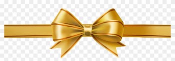 Gold Bow Ribbon Clipart - Golden Ribbon Bow Png