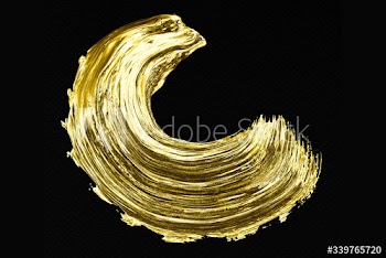 Gold brush stroke