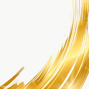 Gold brush stroke design element | Free  transparent png - 2282697